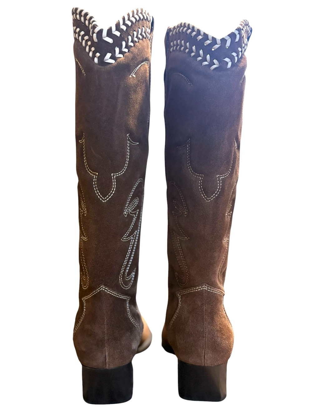 ZARA Brown Suede Cowboy Boots in 
Sz 37 - Picture 7 of 7